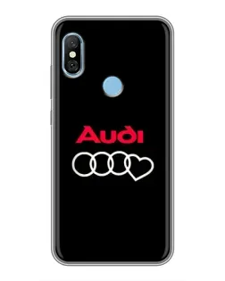 Чохол для Xiaomi Redmi 6 pro з картинкою «Логотип Audi Heart»