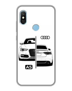 Чехол для Xiaomi Redmi 6 pro с картинкой «Audi — контрастный дизайн» Чехол для Xiaomi Redmi 6 pro с картинкой «Audi — контрастный дизайн»