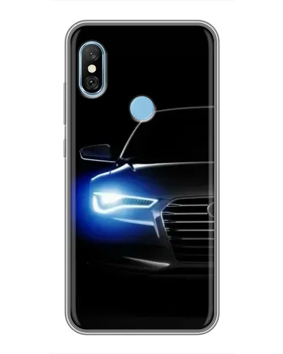 Чехол для Xiaomi Redmi 6 pro с картинкой «Неоновый взгляд Audi»