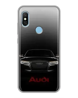 Чехол для Xiaomi Redmi 6 pro с картинкой «Audi — градиентный контур» Чехол для Xiaomi Redmi 6 pro с картинкой «Audi — градиентный контур»