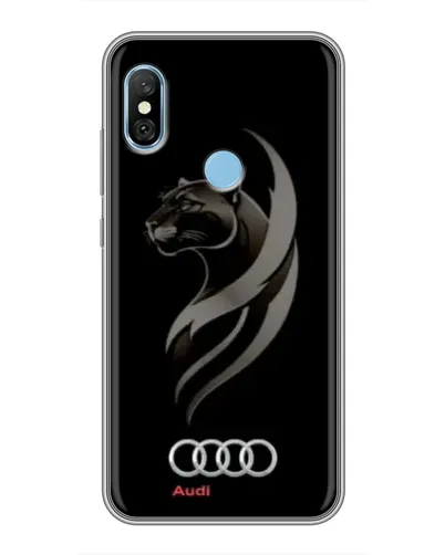 Чехол для Xiaomi Redmi 6 pro с картинкой «Графика — пантера и Audi»
