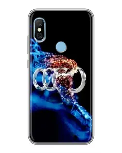 Чехол для Xiaomi Redmi 6 pro с картинкой «Энергия лого Audi» Чехол для Xiaomi Redmi 6 pro с картинкой «Энергия лого Audi»