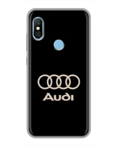 Чехол для Xiaomi Redmi 6 pro с картинкой «Audi — золотой логотип»