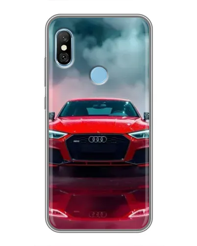 Чехол для Xiaomi Redmi 6 pro с картинкой «Audi RS — красный стиль»