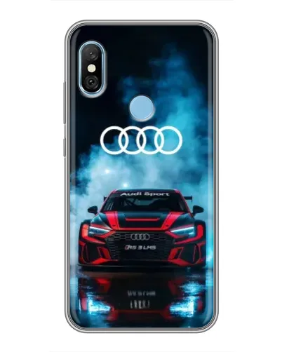 Чехол для Xiaomi Redmi 6 pro с картинкой «Audi Sport — неон»