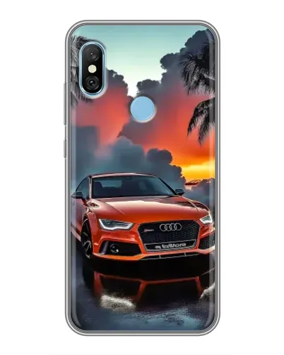 Чехол для Xiaomi Redmi 6 pro с картинкой «Audi — закат»