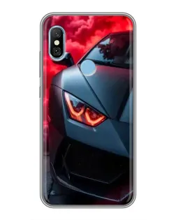Чохол для Xiaomi Redmi 6 pro з картинкою «Lamborghini червоне сяйво»