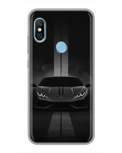 Чохол для Xiaomi Redmi 6 pro з картинкою «Lamborghini симетрія доріг»