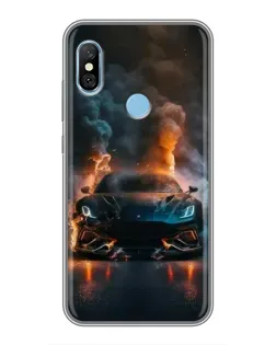 Чохол для Xiaomi Redmi 6 pro з картинкою «Lamborghini димна естетика»