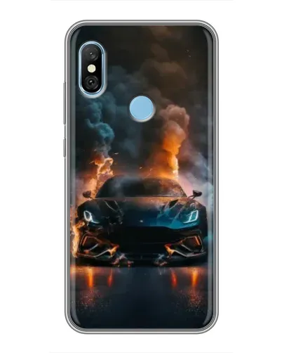 Чохол для Xiaomi Redmi 6 pro з картинкою «Lamborghini димна естетика»