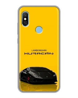 Чохол для Xiaomi Redmi 6 pro з картинкою «Lamborghini Huracan чорний»