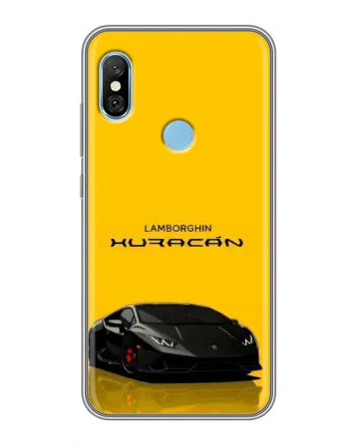 Чохол для Xiaomi Redmi 6 pro з картинкою «Lamborghini Huracan чорний»