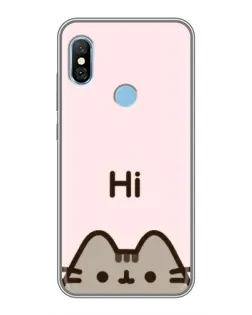 Чохол для Xiaomi Redmi 6 pro з картинкою «Пушин каже Hi»