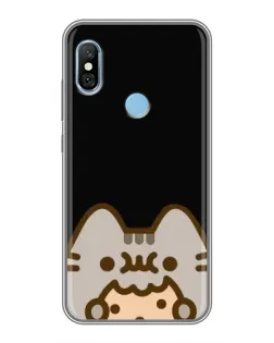 Чохол для Xiaomi Redmi 6 pro з картинкою «Пушин на чорному»