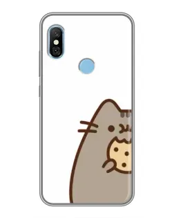 Чохол для Xiaomi Redmi 6 pro з картинкою «Пушин з печивом»