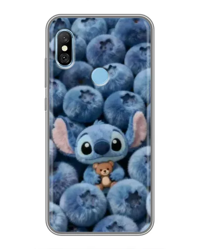 Чехол для Xiaomi Redmi 6 pro с картинкой «Стич и голубика» Чехол для Xiaomi Redmi 6 pro с картинкой «Стич и голубика»