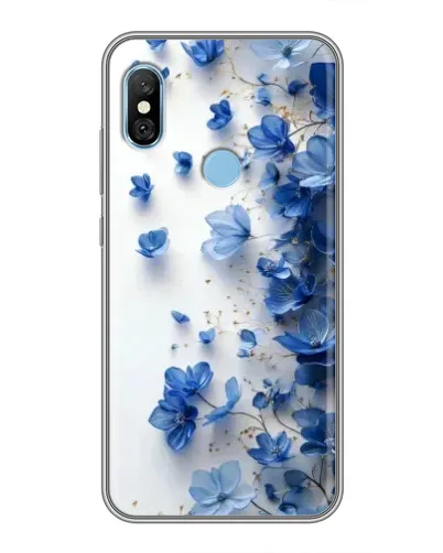 Чохол для Xiaomi Redmi 6 pro з картинкою «Блакитний квітковий каскад»
