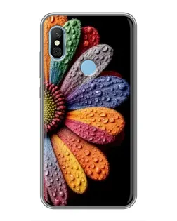 Чохол для Xiaomi Redmi 6 pro з картинкою «Райдужна квітка»