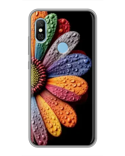 Чохол для Xiaomi Redmi 6 pro з картинкою «Райдужна квітка»