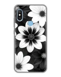 Чохол для Xiaomi Redmi 6 pro з картинкою «Монохромні айстри»