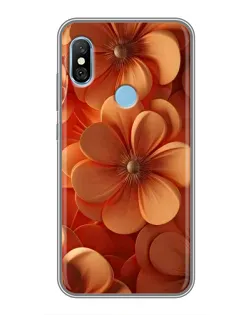 Чохол для Xiaomi Redmi 6 pro з картинкою «Помаранчева макро квітка»