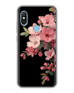 Чохол для Xiaomi Redmi 6 pro з картинкою «Рожева гілка сакури»