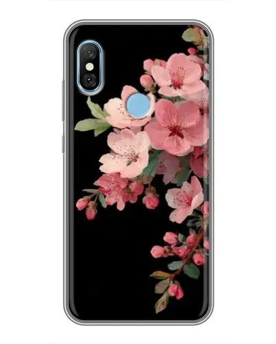 Чохол для Xiaomi Redmi 6 pro з картинкою «Рожева гілка сакури»