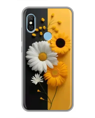 Чохол для Xiaomi Redmi 6 pro з картинкою «Соняшник та ромашка»