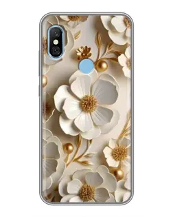 Чохол для Xiaomi Redmi 6 pro з картинкою «Білі паперові квіти»