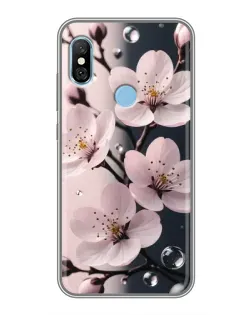 Чохол для Xiaomi Redmi 6 pro з картинкою «Ніжня сакура та краплі»