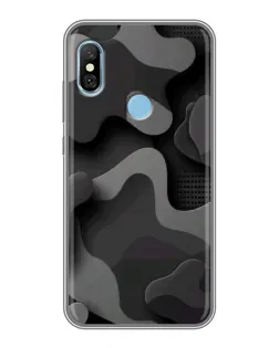 Чохол для Xiaomi Redmi 6 pro з картинкою «Темний абстрактний камуфляж»