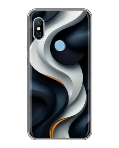 Чохол для Xiaomi Redmi 6 pro з картинкою «Об'ємні чорно-білі стрічки» Чохол для Xiaomi Redmi 6 pro з картинкою «Об'ємні чорно-білі стрічки»