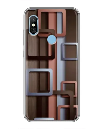 Чохол для Xiaomi Redmi 6 pro з картинкою «Коричневі об'ємні квадрати» Чохол для Xiaomi Redmi 6 pro з картинкою «Коричневі об'ємні квадрати»
