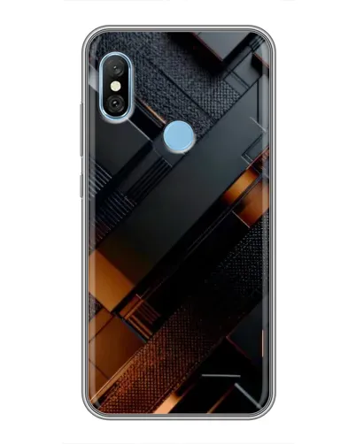 Чохол для Xiaomi Redmi 6 pro з картинкою «Чорні геометричні блоки» Чохол для Xiaomi Redmi 6 pro з картинкою «Чорні геометричні блоки»