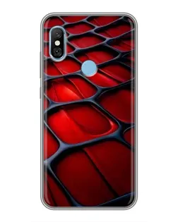 Чохол для Xiaomi Redmi 6 pro з картинкою «Червона глянцева сітка»