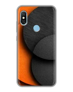 Чохол для Xiaomi Redmi 6 pro з картинкою «Геометрія помаранчевих кіл»