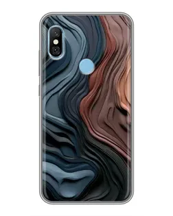 Чохол для Xiaomi Redmi 6 pro з картинкою «Кольорові хвилі каньйону»