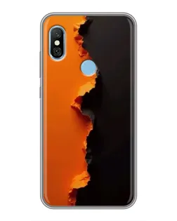 Чохол для Xiaomi Redmi 6 pro з картинкою «Помаранчевий розлом»