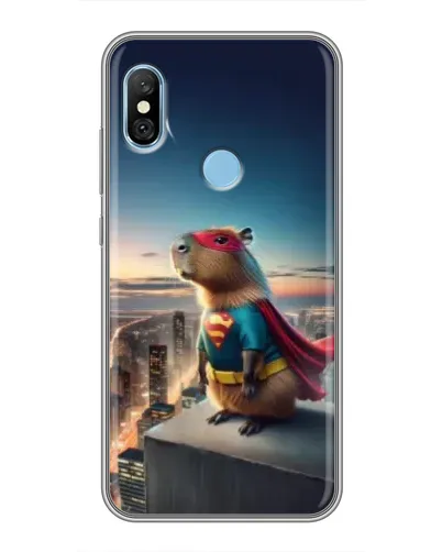 Чехол для Xiaomi Redmi 6 pro с картинкой «Капи-мен супергерой» Чехол для Xiaomi Redmi 6 pro с картинкой «Капи-мен супергерой»