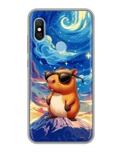 Чохол для Xiaomi Redmi 6 pro з картинкою «Капібара Ван Гога»