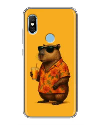 Чехол для Xiaomi Redmi 6 pro с картинкой «Капибара на отдыхе» Чехол для Xiaomi Redmi 6 pro с картинкой «Капибара на отдыхе»
