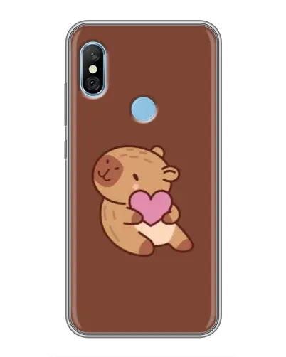 Чехол для Xiaomi Redmi 6 pro с картинкой «Капибара с сердцем» Чехол для Xiaomi Redmi 6 pro с картинкой «Капибара с сердцем»