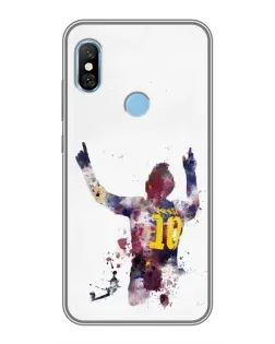 Чехол для Xiaomi Redmi 6 pro с картинкой «Акварельный Месси Барселона»
