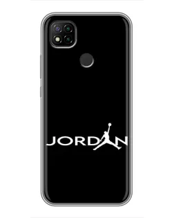 Чехол для Xiaomi Redmi 9c с картинкой «Jordan White Logo»