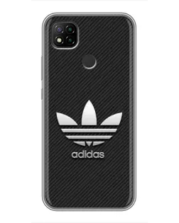 Чохол для Xiaomi Redmi 9c з картинкою «Adidas Карбонова текстура»