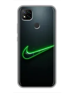Чехол для Xiaomi Redmi 9c с картинкой «Неоновый контур Nike» Чехол для Xiaomi Redmi 9c с картинкой «Неоновый контур Nike»