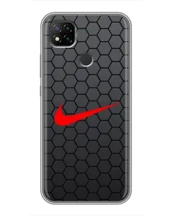 Чехол для Xiaomi Redmi 9c с картинкой «Nike — карбоновая сетка» Чехол для Xiaomi Redmi 9c с картинкой «Nike — карбоновая сетка»