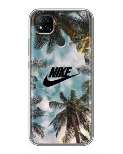 Чохол для Xiaomi Redmi 9c з картинкою «Тропічний принт Nike»