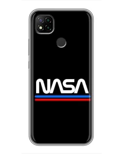 Чехол для Xiaomi Redmi 9c с картинкой «NASA — классика Red Blue» Чехол для Xiaomi Redmi 9c с картинкой «NASA — классика Red Blue»