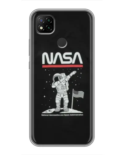 Чохол для Xiaomi Redmi 9c з картинкою «NASA — крокуємо по Місяцю» Чохол для Xiaomi Redmi 9c з картинкою «NASA — крокуємо по Місяцю»